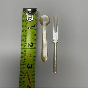 Mother of pearl Spoon and Fork Set vintage